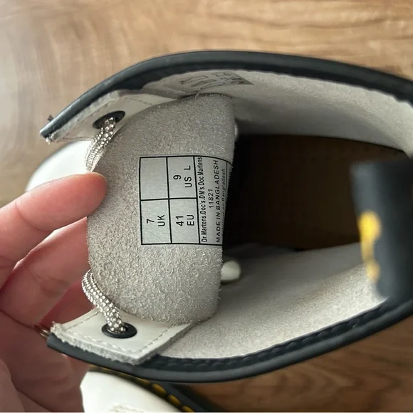 Dr. Martens White Lace Up Boots - Picture 7 of 8